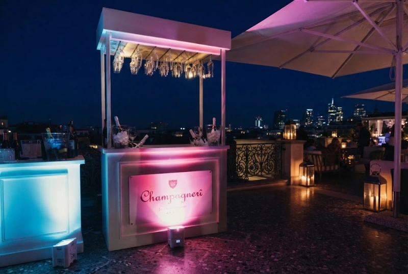 Noleggio Bancone Bar per Eventi e Champagne Bar